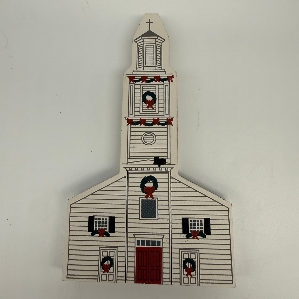 Cats Meow St Johns Church 2 Sided Holiday Colonial Virginia Christmas 1990